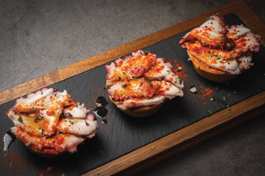 Tartaleta de Pulpo al aceite de pimenton