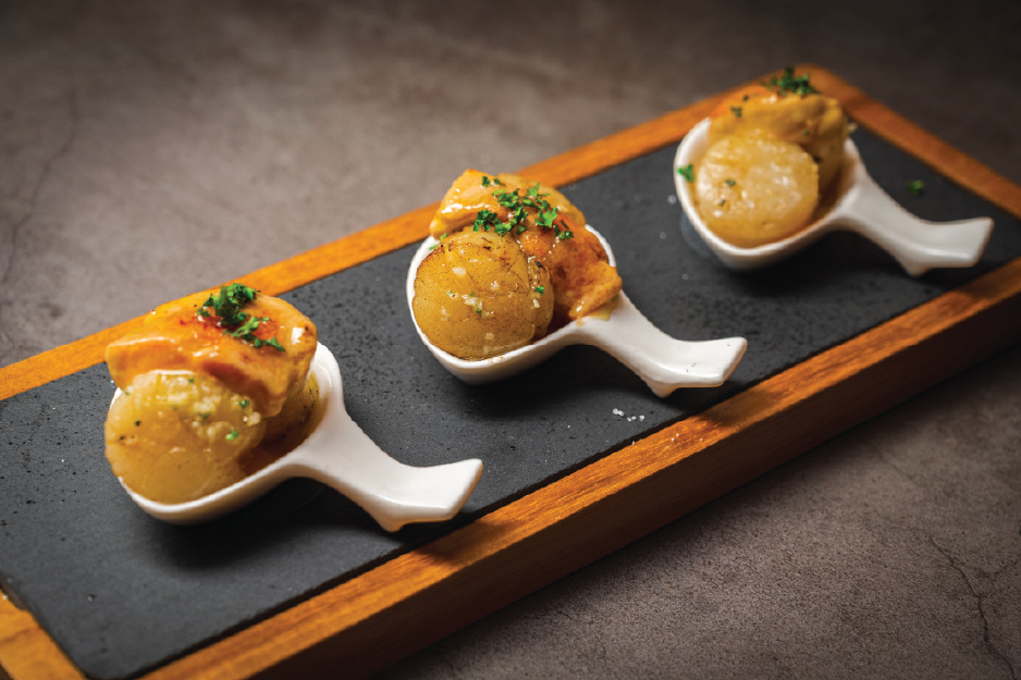 Vieiras Gratinadas con Foie